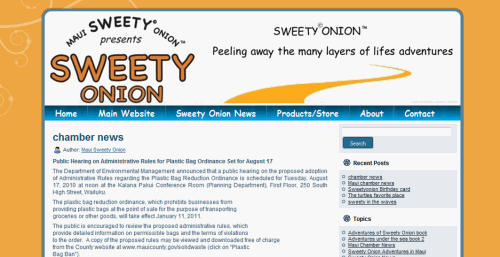 Sweety Onion Matching Blog Design Askmepc-webdesign
